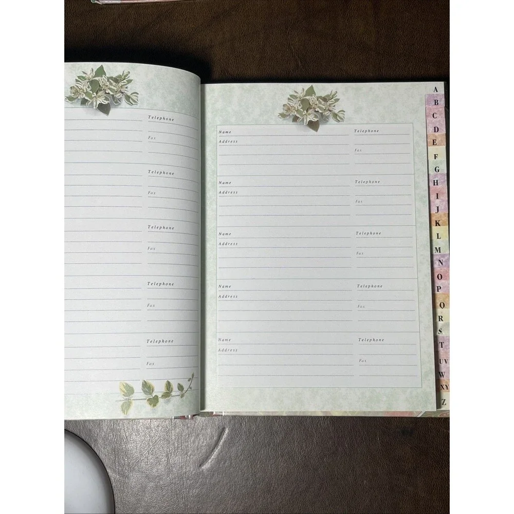 The Address and Telephone Book Names and Numbers at your Fingertips Floral 1990s